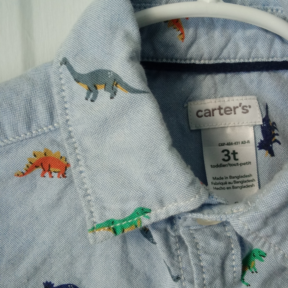 Carters dinosaur button up 3t